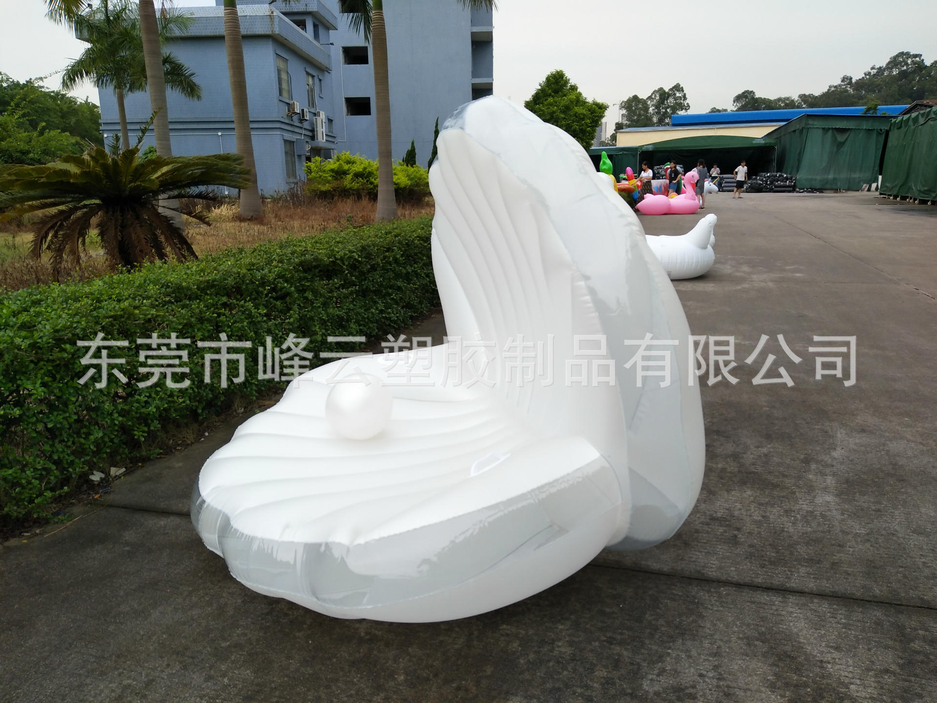 厂家现货批发pvc浮排 充气珍珠扇贝水上沙发