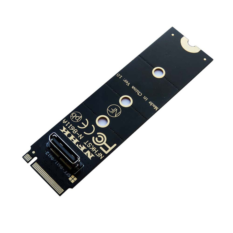 NVMe M.2接口转to立式Oculink SFF-8611 SFF-8612转接卡adapter
