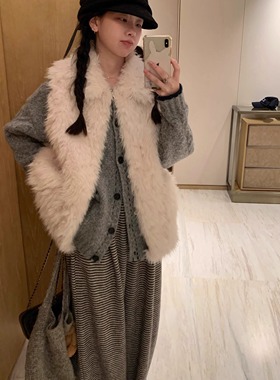 uungchuuu 25FW  双色绒绒条纹阔腿裤