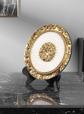 快速发货b创意轻奢圆盘摆件简约现代家居客厅酒柜电视柜装饰品办