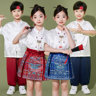 快速发货国庆儿i童国风演出服诵读朗诵服装小学生合唱表演运动会