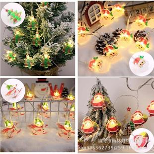 跨境新款LED圣诞灯串圣诞树老人雪人节日装饰灯小彩灯氛围灯