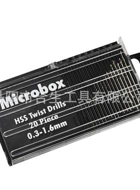 跨境20PC全磨迷你麻花钻微型小钻头20支塑盒装电钻开孔套装