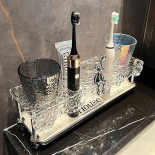 网红牙刷架子洗漱杯置物架卫生间台面漱口杯套装刷牙杯牙缸收纳架