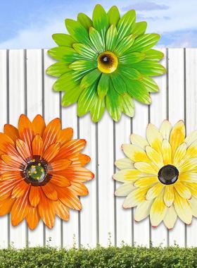 户外花园庭院铁艺太阳花别墅布置装饰创意园艺杂件墙饰壁挂