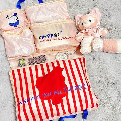 出差旅行收纳袋六合一整理包旅游分格衣物大容量衣服行李箱手提袋