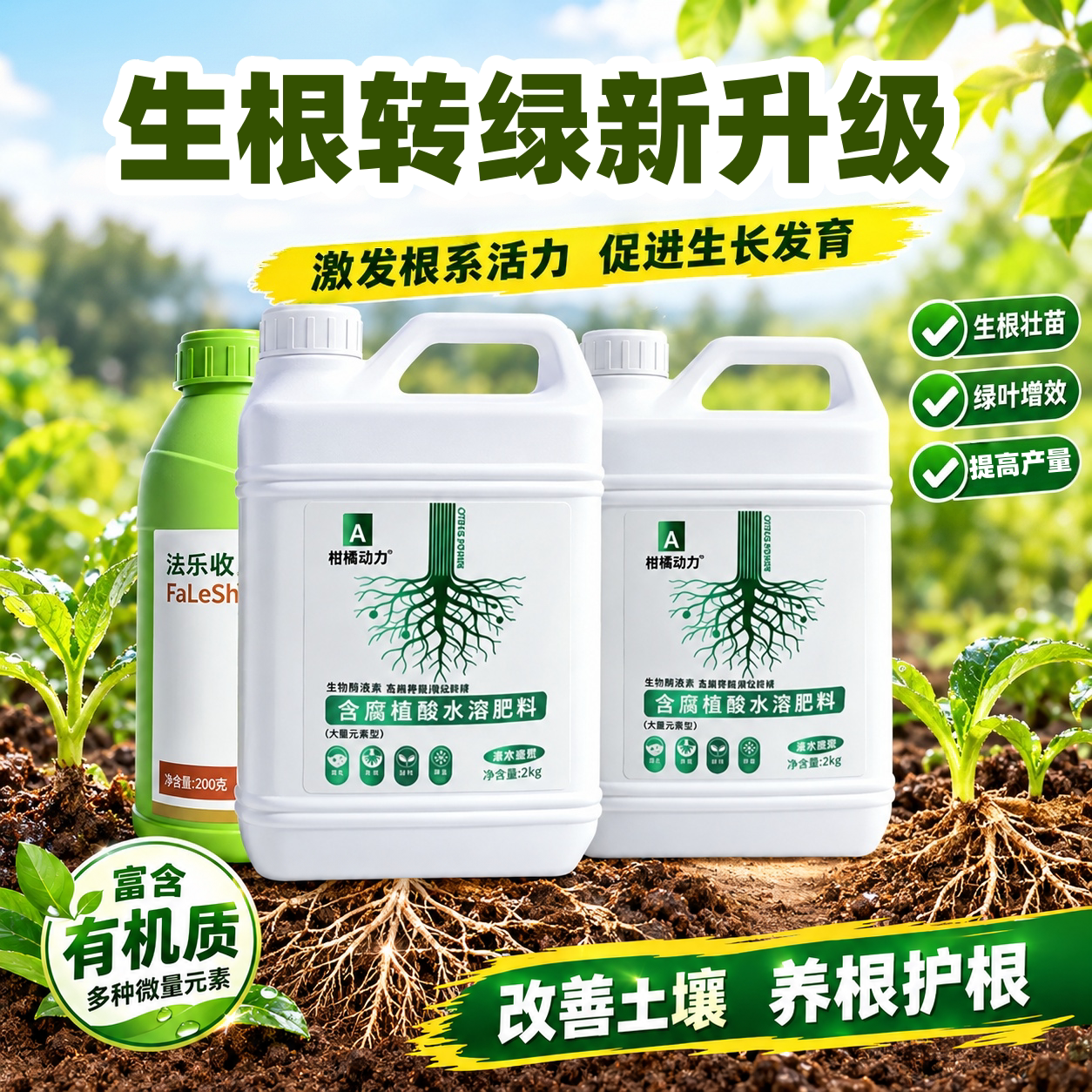 柑橘动力黄化转绿方案生根促长快