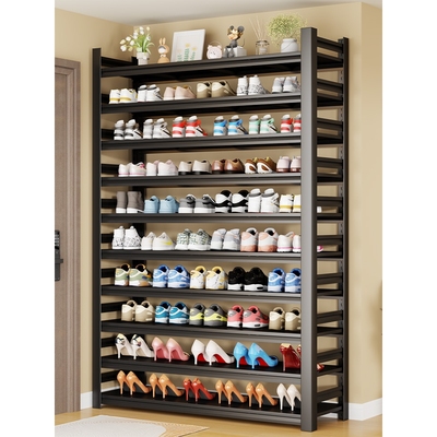 日本进口家用钢制鞋架门口落地多层大容量置物架收纳架玄关鞋柜子