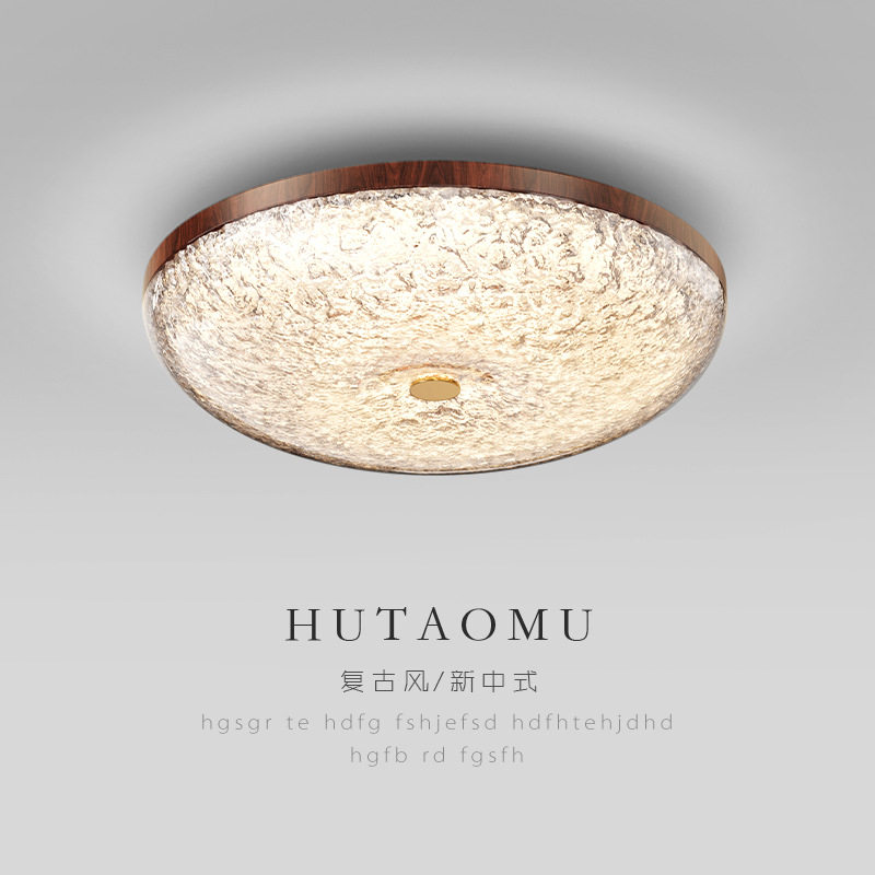 木光中古美式水晶卧室吸顶灯