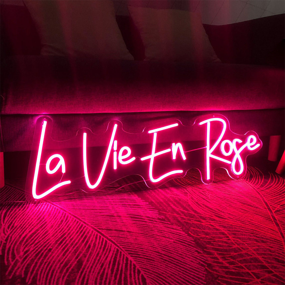 亚克力霓虹LaVieEnRose灯