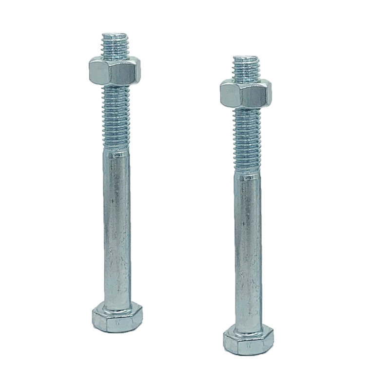 UNC美制外六角螺栓全牙缩梗细牙2级5级外六角螺丝配螺母