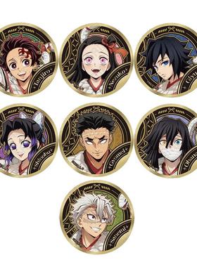 ufotable鬼灭之刃干支2025巳年蛇年盲盒烫金马口铁徽章正版