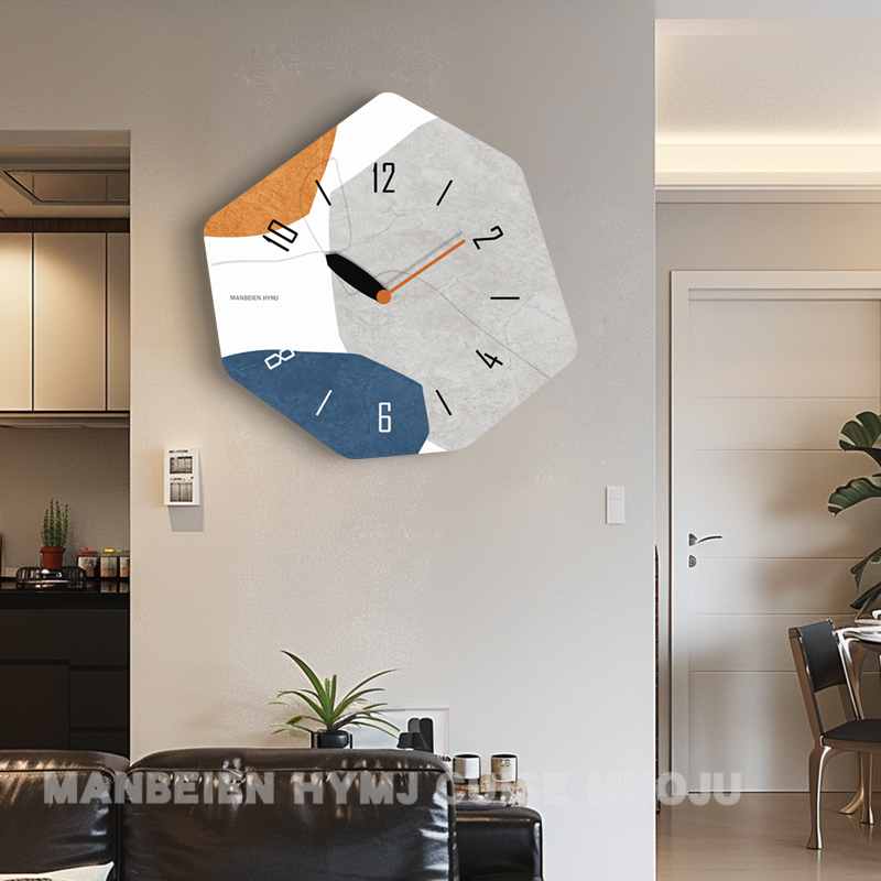 钟表挂钟客厅2024新款现代简约网红大气家用时尚餐桌创意时钟挂墙