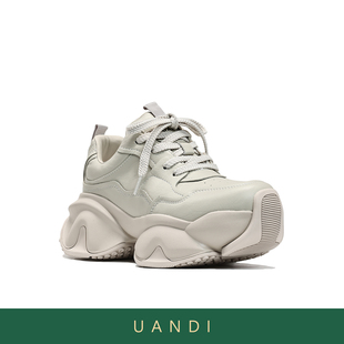 UanDi秋冬新款厚底增高老爹鞋时尚百搭运动休闲鞋个性巴黎女鞋子