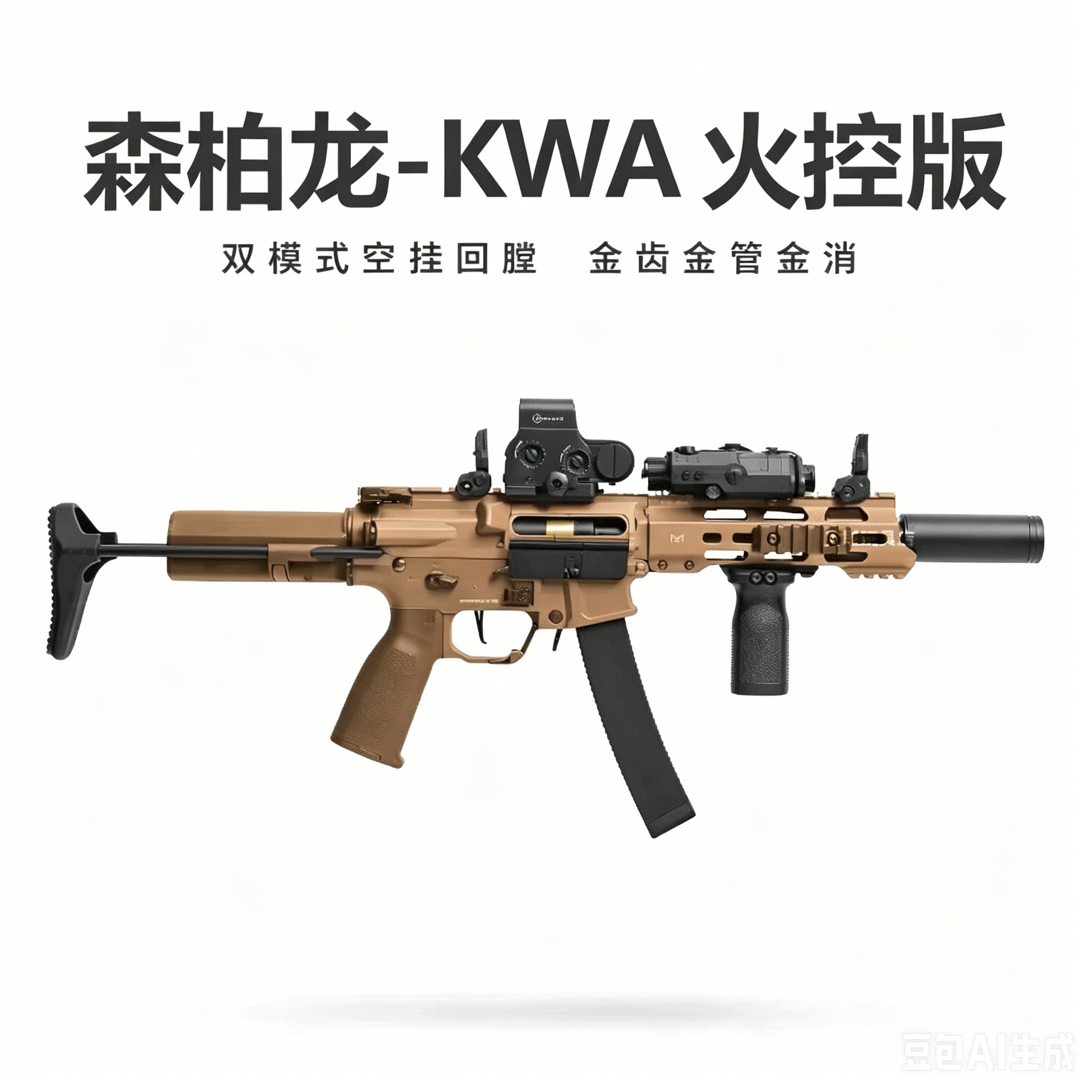 新品森柏龙KWA QRF 火控版电动高速回膛空挂冲锋枪短突模型发射器