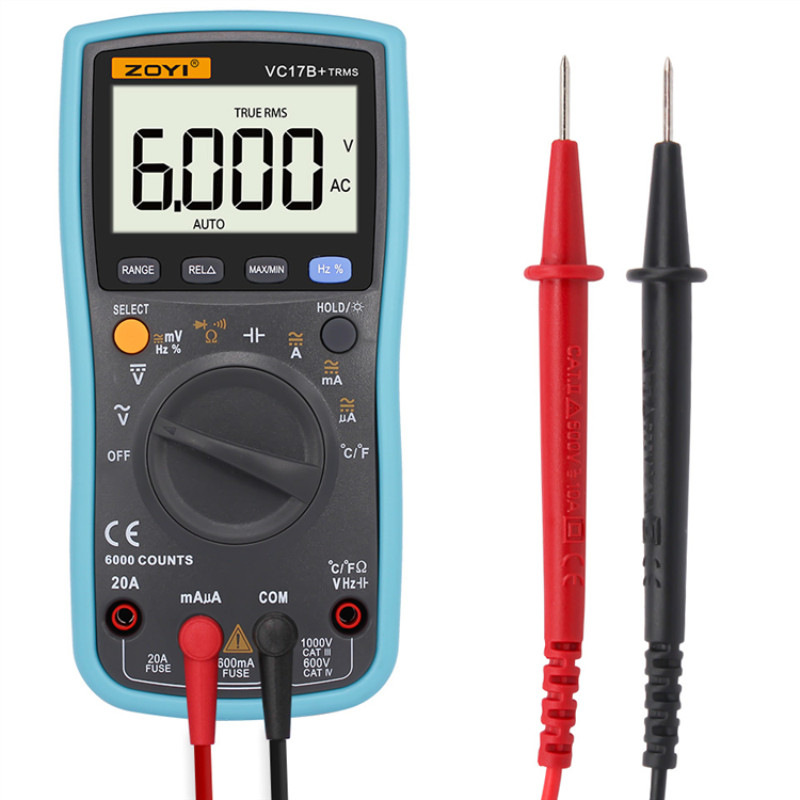 VC17B+带温度测量智能防烧数显万用表表众仪电测ZOYI牌多用表真有