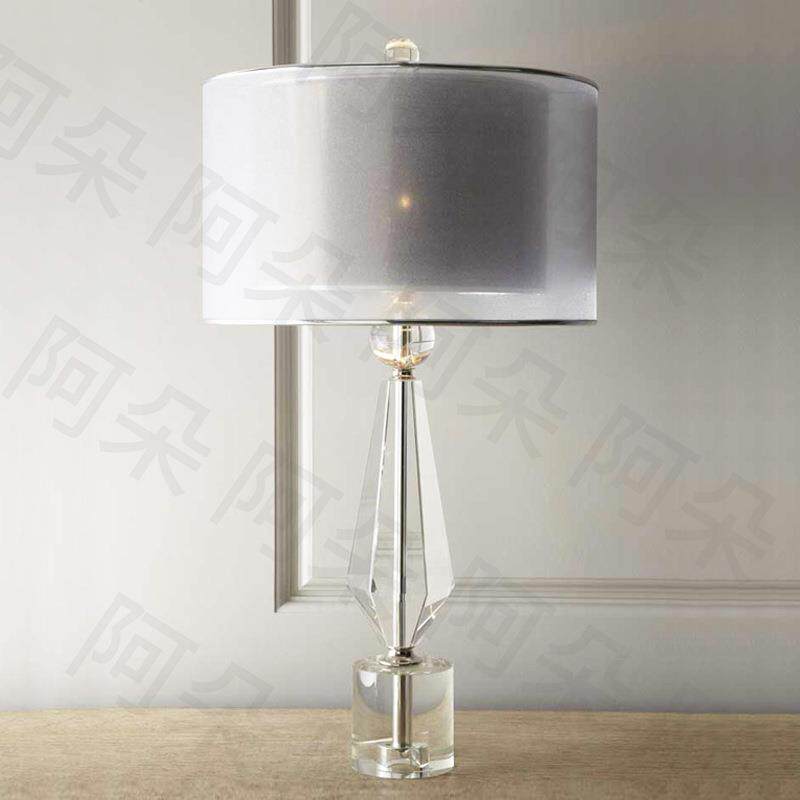 水晶台灯个性创意卧室床头柜台灯现代简约美式复古灯具T556