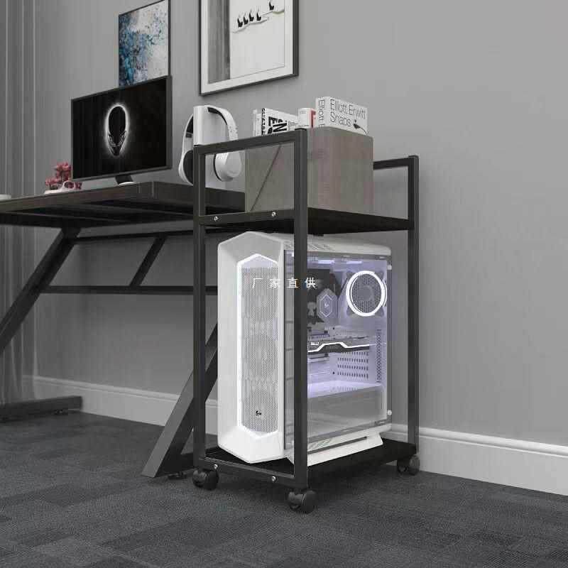 电脑主机托架台式机箱移动落地办公室针式多层打印机置物架子一体