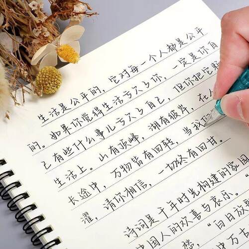 山茶体手写行楷练字帖漂亮字体成年人初高中大学生硬笔临摹手写体