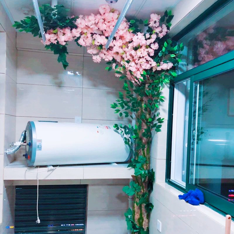 仿真假树皮管道j装饰遮挡包下水管道美化管子柱子室内阳台假花藤
