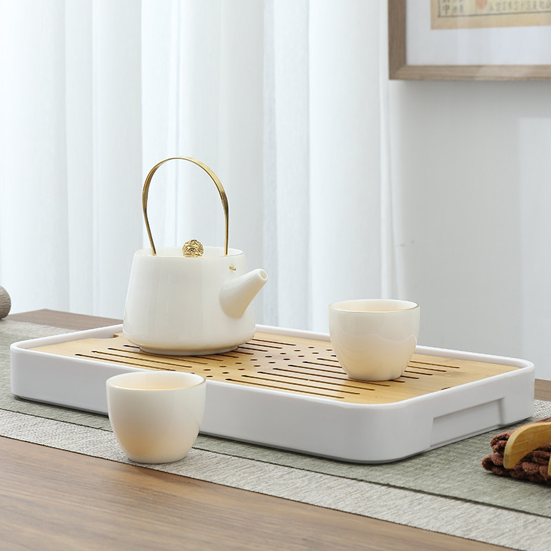 羊脂玉白瓷旅行功夫茶具套装家用便携式户外O旅游泡茶盖碗茶壶茶,餐饮具,功夫茶具,淘宝优惠券,粉丝福利购,淘宝优惠卷