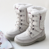 2021户外雪地靴女防q水防滑中筒冬季 加绒加厚东北雪乡哈尔滨滑雪