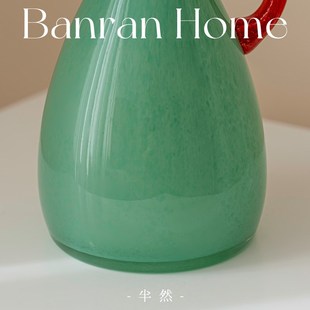 多巴胺提手琉璃花瓶彩色轻u奢高级感客厅四时之序玄关高颜值摆件
