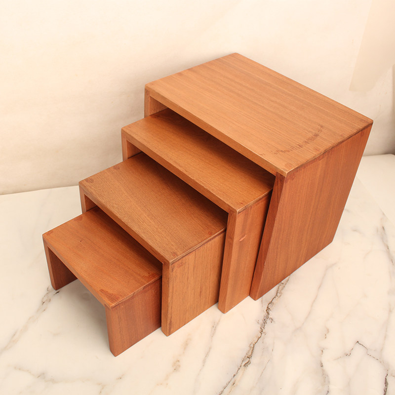 中式自助餐冷餐茶歇摆台木质甜品台摆件展示架Q蛋糕点心托盘寿司