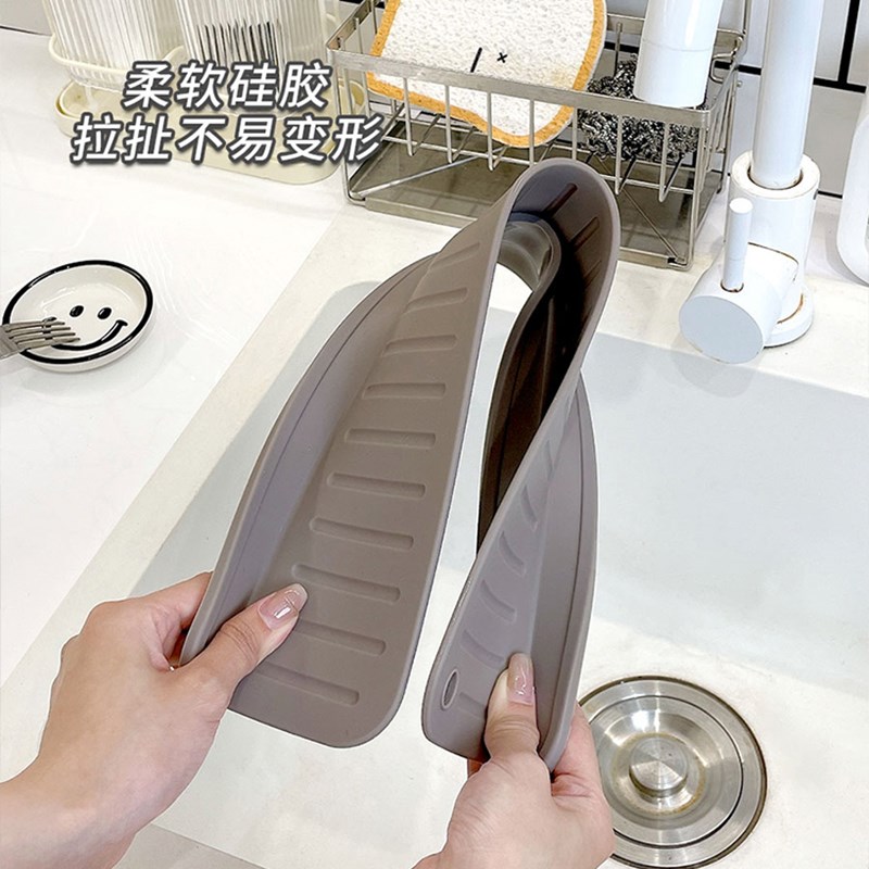 硅胶卫生间挡水条家用洗手台防水挡板防溅水神器多功能.厨房挡水