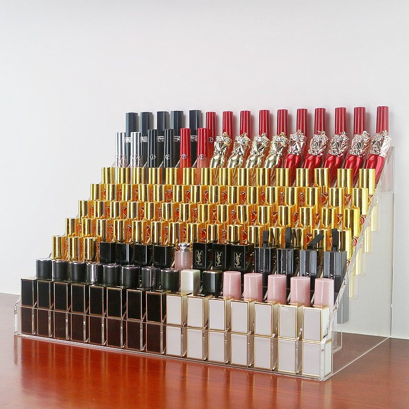 加厚压克力口g红收纳盒眼影唇釉阶梯收纳桌面化妆品置物架加大整,收纳整理,桌面收纳盒,淘宝优惠券,粉丝福利购,淘宝优惠卷