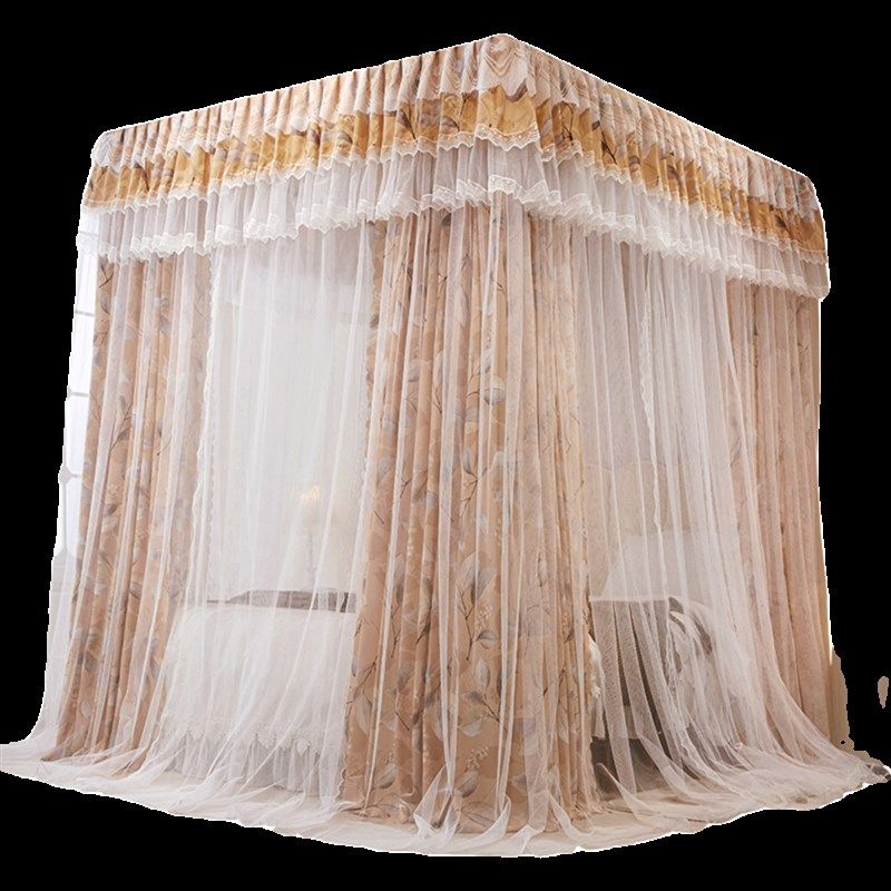 遮光宫廷蚊帐床幔床帘公主风w封闭可拆洗防尘落地式双人床家用1.8,床上用品,蚊帐,淘宝优惠券,粉丝福利购,淘宝优惠卷