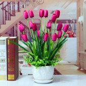 饰花郁金香套装 客厅餐桌成 包邮 高仿真花绢花假花装 天天特价