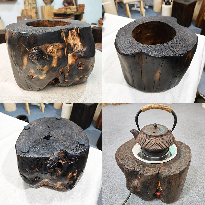 木桩电陶炉实木罐l罐茶炉底座煮茶器镶嵌炉子配件烧水开孔木头墩,餐饮具,煮茶炉,淘宝优惠券,粉丝福利购,淘宝优惠卷