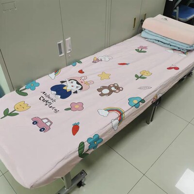 午休折叠床全棉床笠办公室三折四s折纯棉床罩60 65  75 80*180*19