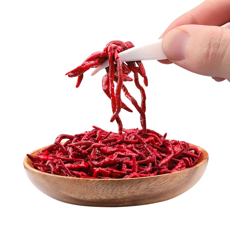 干蚯蚓鱼饵钓鱼蚯蚓活体泡制野钓鲫鱼黑坑通杀饵料鱼食仿生红虫饵