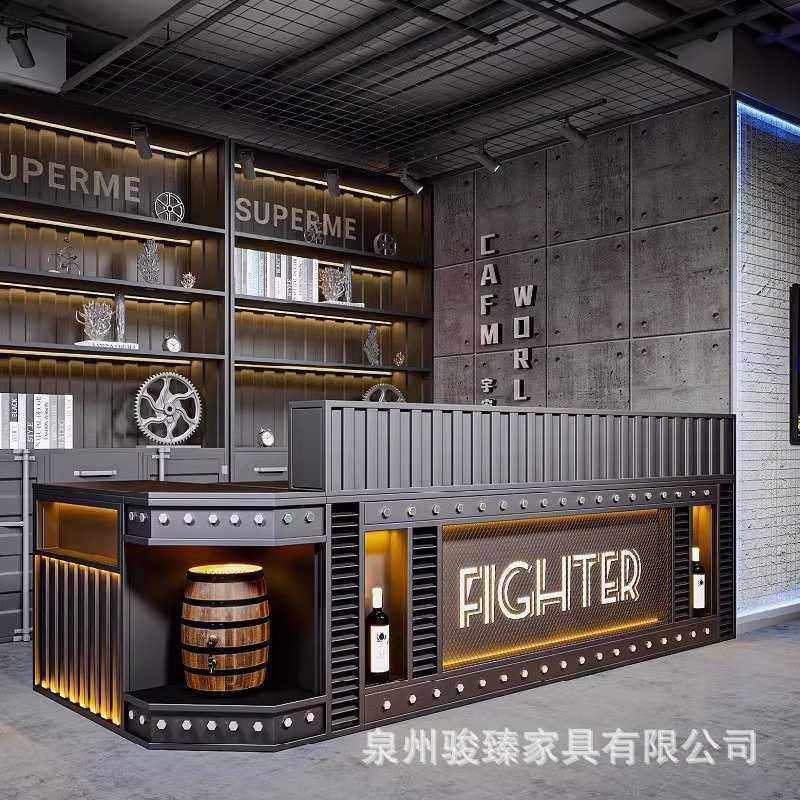 前台创意水管齿轮酒吧酒水台工业风收银台烧烤店吧台接待台台球厅,农机/农具/农膜,其它农用工具,淘宝优惠券,粉丝福利购,淘宝优惠卷