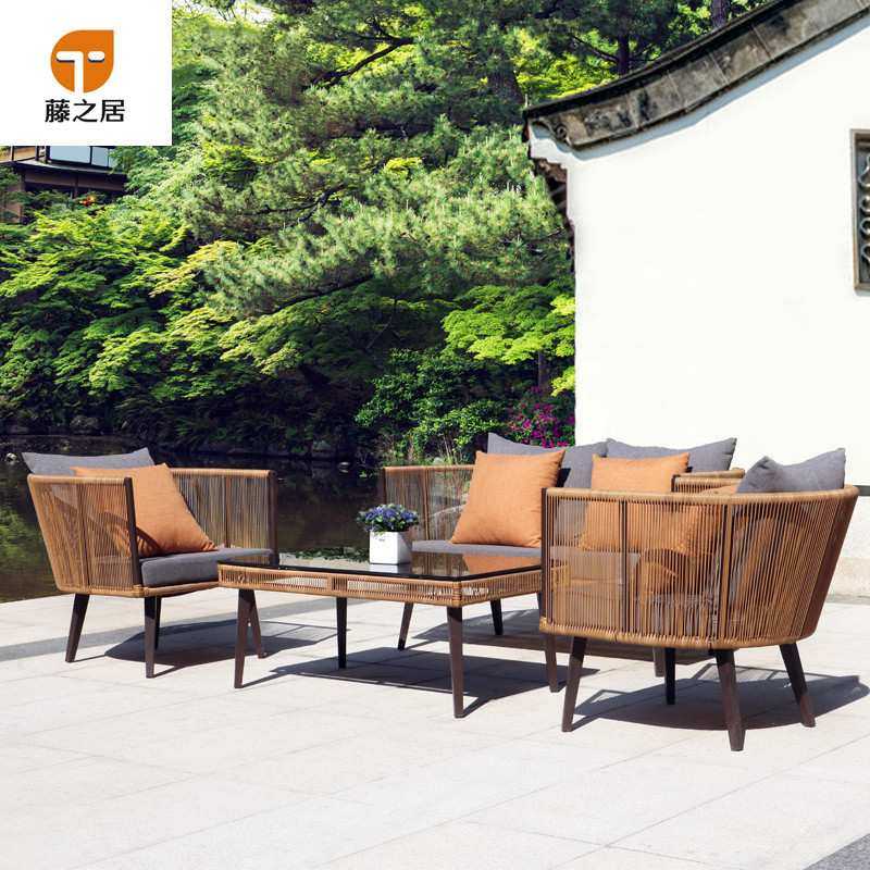 北欧轻奢舒适户外藤编沙发藤椅阳台庭院花园露台酒店民俗组合家具,机械设备,其他机械设备,淘宝优惠券,粉丝福利购,淘宝优惠卷
