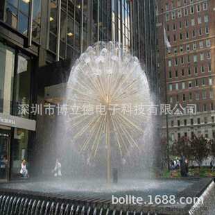 小型蒲公英喷泉不锈钢喷泉组合吉首市圆球灯光水景设备安装厂家