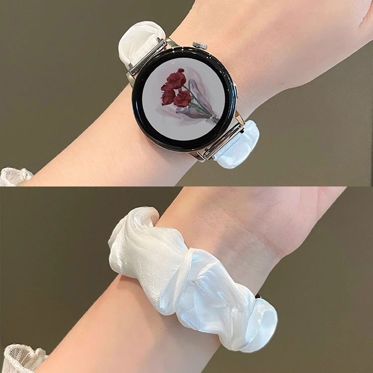 适用雪纺冰丝大肠发圈vivo watch5/3/2/GT手表表带iQOO女高级新款