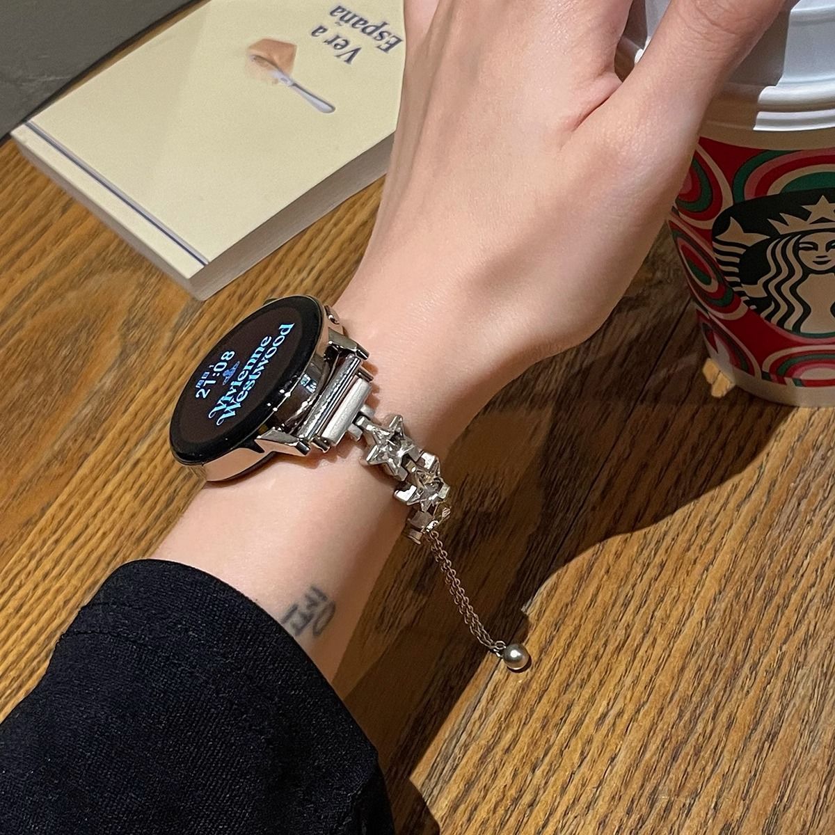 适用镶钻星星vivo watch5/3/2/GT手表表带高级iQOO男女表链金属夏