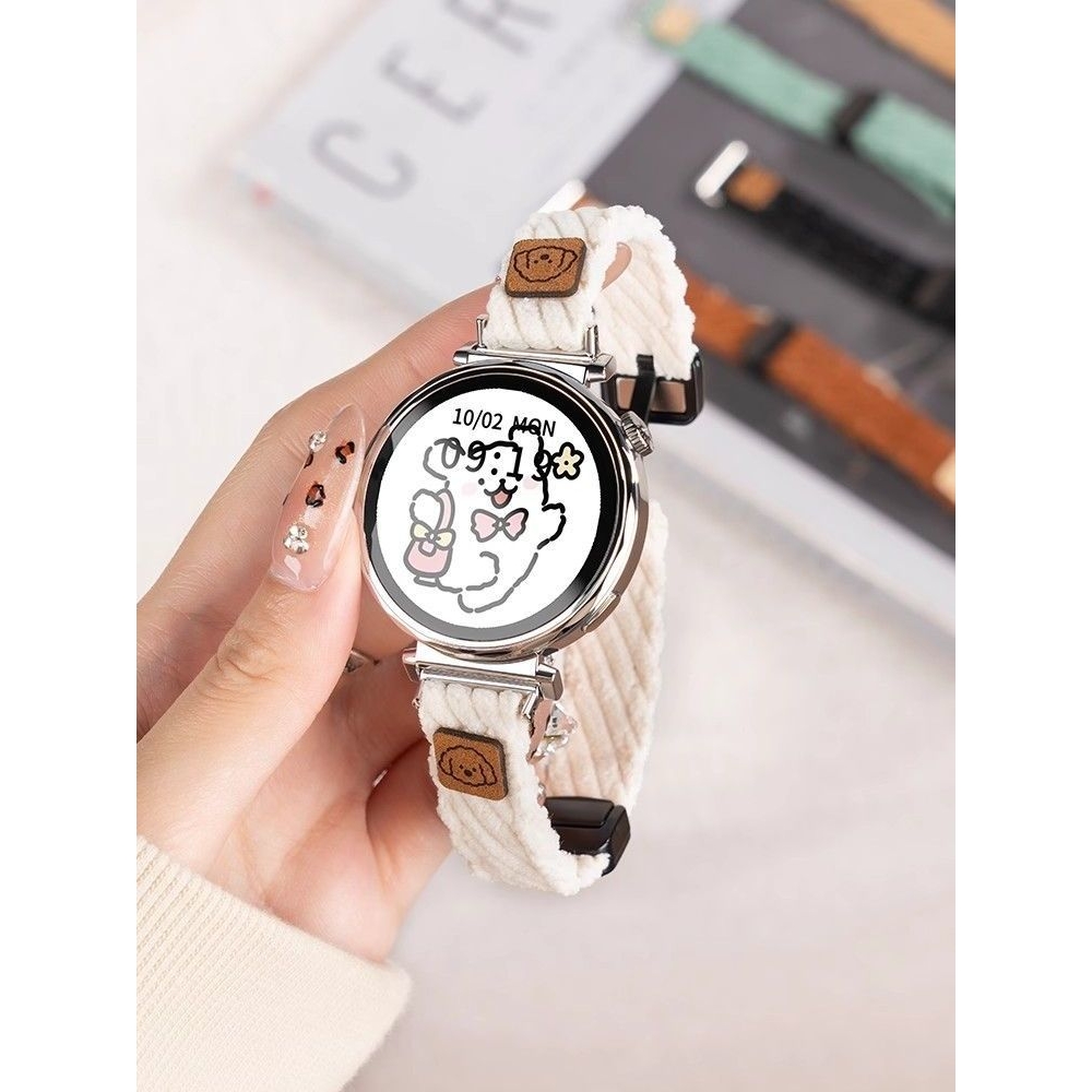 适用小米手环10/9pro秋冬毛绒磁吸扣KT猫表带华为/vivo/OPPO/红米