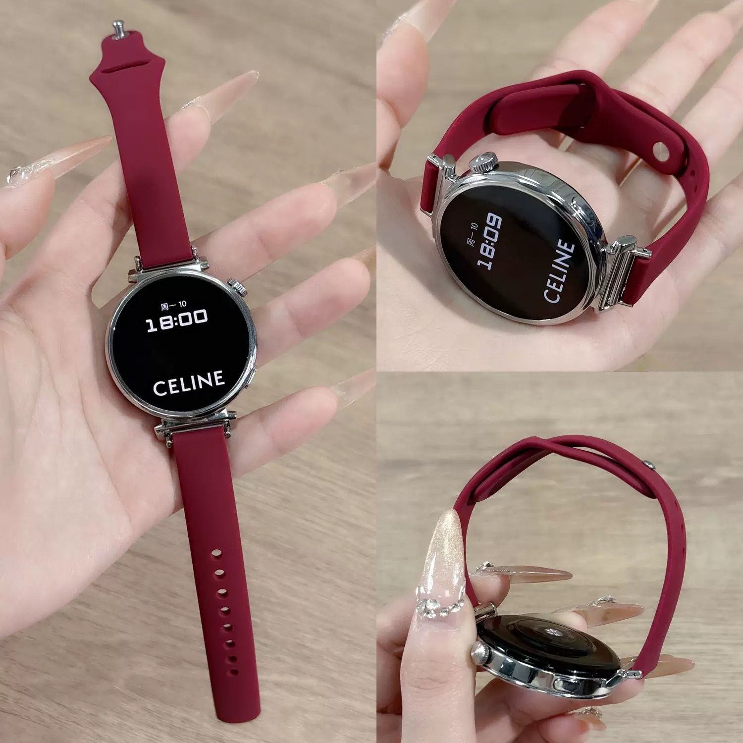 适用华为gt6/gt5表带细款硅胶gt4运动watch5反扣gt3/2荣耀2e腕带