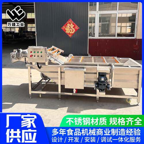 工厂生产瓜果气泡清洗机 豆芽韭菜清洗设备 笋尖清洗加工生产线