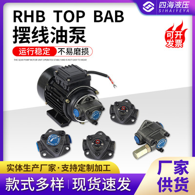 RHB-2.5齿轮油泵 台湾款TOP-12A摆线润滑油泵  BAB-3摆线齿轮油泵