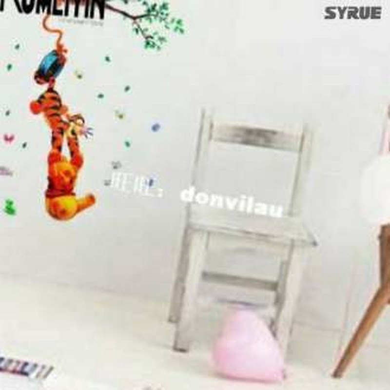 现货w Caro Br ad Tigger Wa Stker Dl Kids Room Bab-