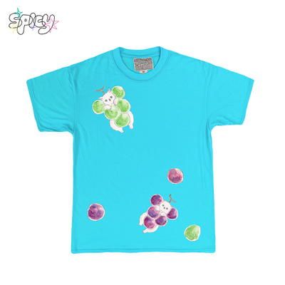 金枪小鱼 小猫咪卡通印花彩色系短袖个性T恤日常多巴胺宅系穿搭