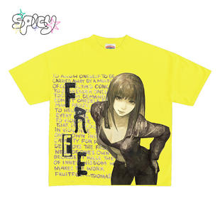 复古御姐亚文化高街ins风小众辣妹短袖 美式 T恤ootd standard Non