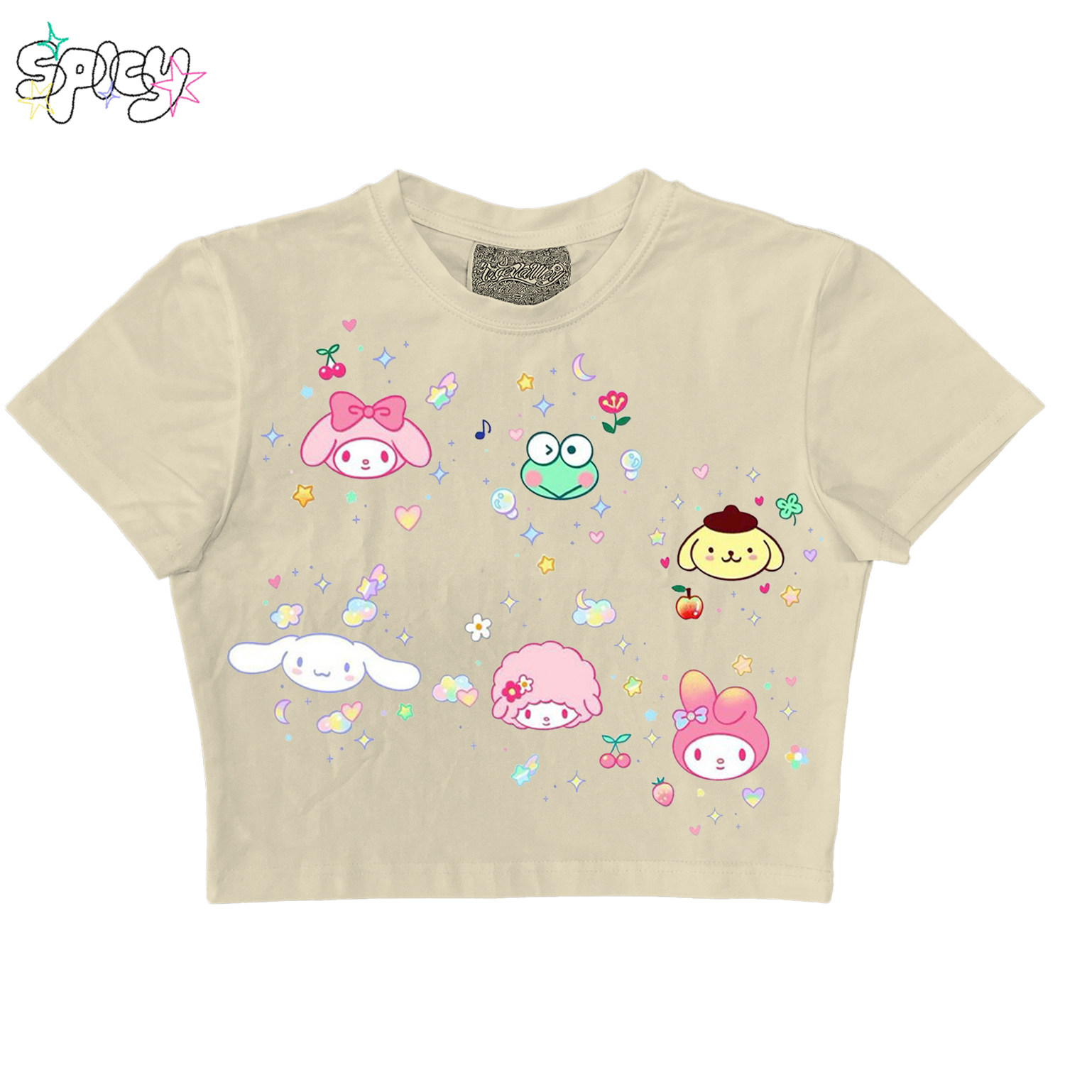 金枪小鱼  BIGGOLD美式短袖T恤辣妹风blokette打底正肩短款上衣