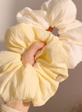 蓬松黄油泡芙蝴蝶结发圈女高级感
