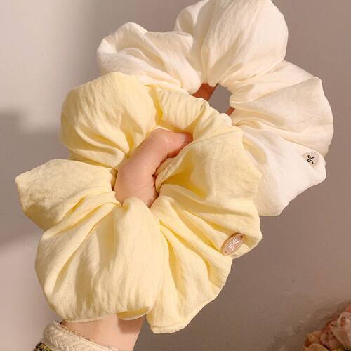 蓬松黄油泡芙蝴蝶结发圈女高级感